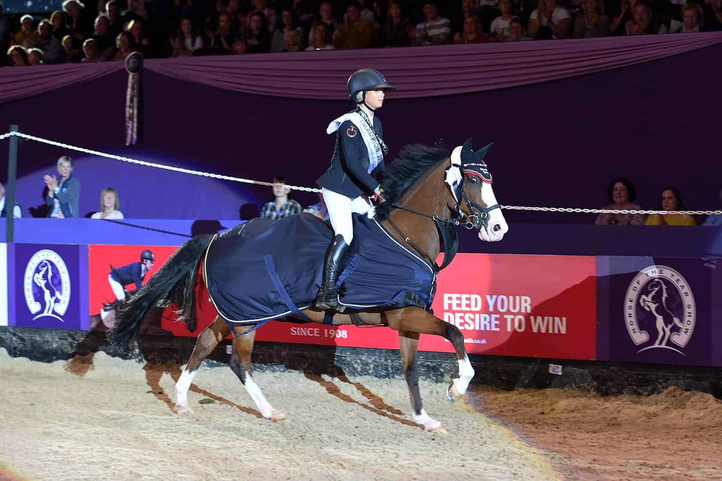 Shaunie Greig retains her title in the Equithème Leading Pony Showjumper of the Year