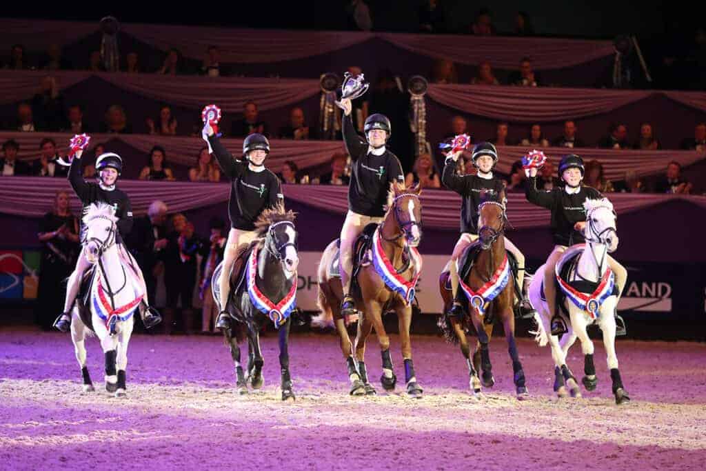 The Pony Club ride into Horse of The Year Show to Celebrate 90th