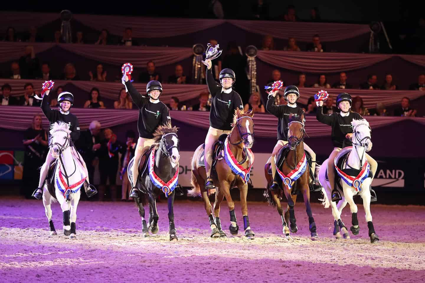 The Pony Club ride into Horse of The Year Show to Celebrate 90th